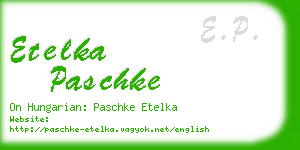 etelka paschke business card